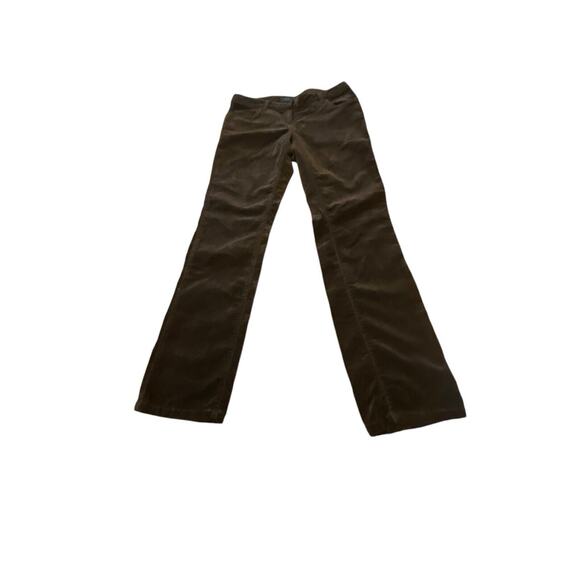Boden Brown Velvet Straight Leg Trousers 12R Cotton With Stretch Fab Condition - Picture 3 of 13